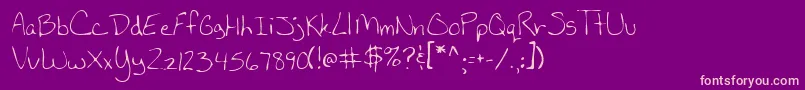 Lehn160 Font – Pink Fonts on Purple Background