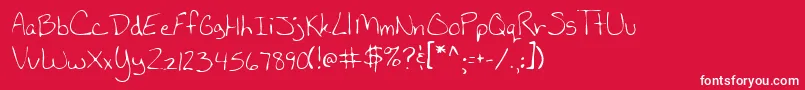 Lehn160 Font – White Fonts on Red Background