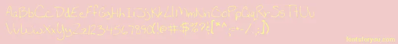 Lehn160-Schriftart – Gelbe Schriften auf rosa Hintergrund