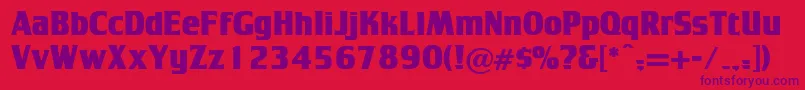 Tamago Font – Purple Fonts on Red Background