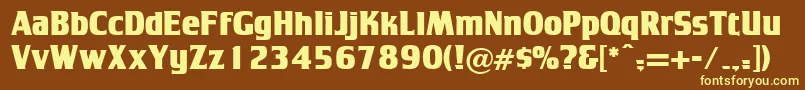 Tamago Font – Yellow Fonts on Brown Background