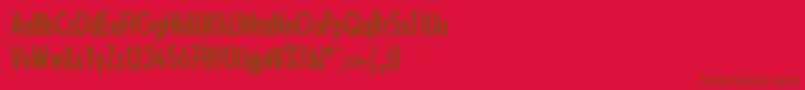Шрифт FundamentalBrigadeCondensed – коричневые шрифты на красном фоне