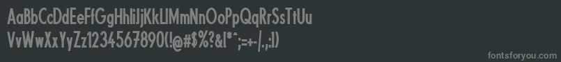 Fonte FundamentalBrigadeCondensed – fontes cinzas em um fundo preto
