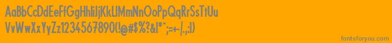 フォントFundamentalBrigadeCondensed – オレンジの背景に灰色の文字