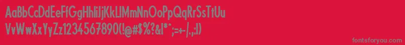 fuente FundamentalBrigadeCondensed – Fuentes Grises Sobre Fondo Rojo