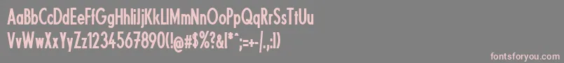 fuente FundamentalBrigadeCondensed – Fuentes Rosadas Sobre Fondo Gris