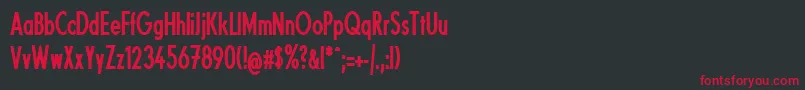 fuente FundamentalBrigadeCondensed – Fuentes Rojas Sobre Fondo Negro