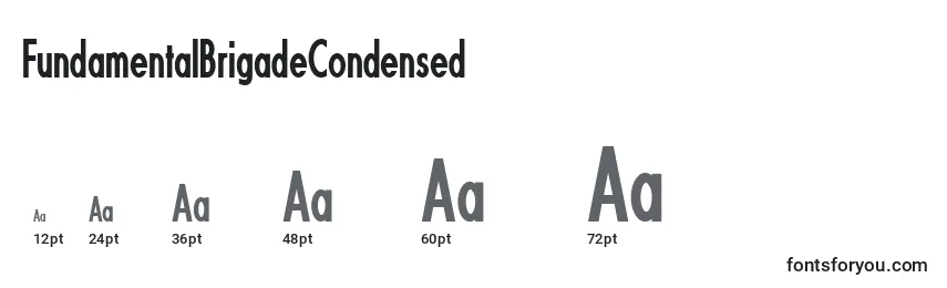 FundamentalBrigadeCondensed Font Sizes
