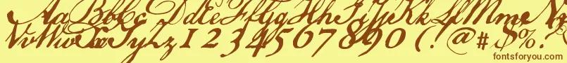 Usdeclaration Font – Brown Fonts on Yellow Background