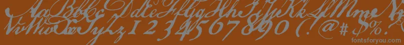 Usdeclaration-fontti – harmaat kirjasimet ruskealla taustalla