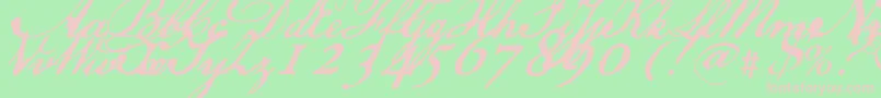 Usdeclaration Font – Pink Fonts on Green Background