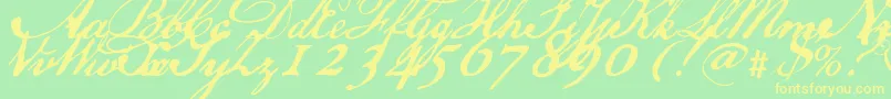 Usdeclaration Font – Yellow Fonts on Green Background