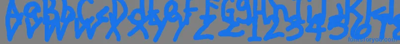 JehzlauConcepts Font – Blue Fonts on Gray Background