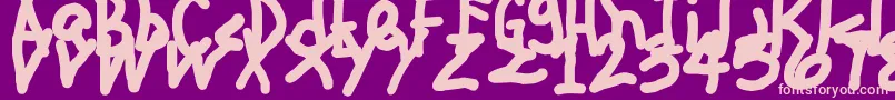 JehzlauConcepts Font – Pink Fonts on Purple Background