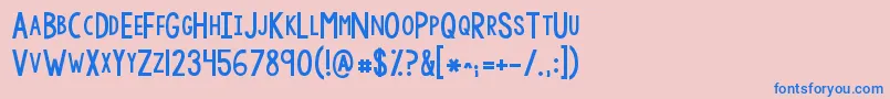 Kgmodernmonogramplain Font – Blue Fonts on Pink Background