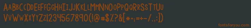 Шрифт Kgmodernmonogramplain – коричневые шрифты на чёрном фоне