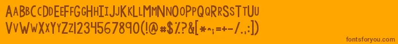 Kgmodernmonogramplain Font – Brown Fonts on Orange Background