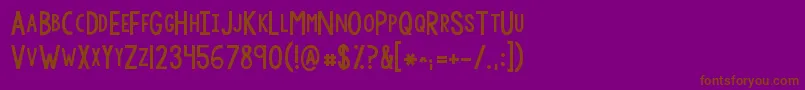 Kgmodernmonogramplain Font – Brown Fonts on Purple Background