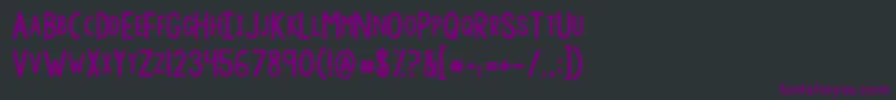 Шрифт Kgmodernmonogramplain – фиолетовые шрифты на чёрном фоне