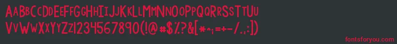 Kgmodernmonogramplain Font – Red Fonts on Black Background