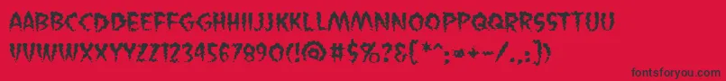 VaporizedBb Font – Black Fonts on Red Background