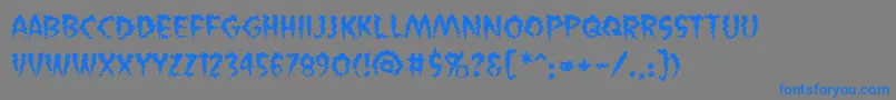 VaporizedBb Font – Blue Fonts on Gray Background