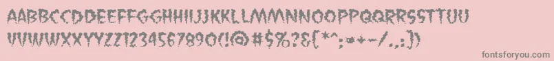 VaporizedBb Font – Gray Fonts on Pink Background