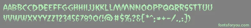VaporizedBb Font – Green Fonts on Gray Background