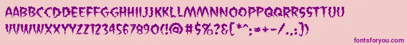 VaporizedBb Font – Purple Fonts on Pink Background