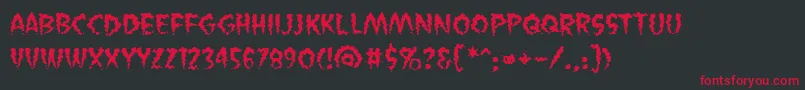 VaporizedBb Font – Red Fonts on Black Background