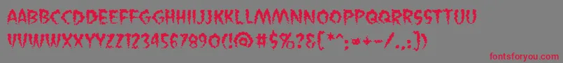 VaporizedBb Font – Red Fonts on Gray Background