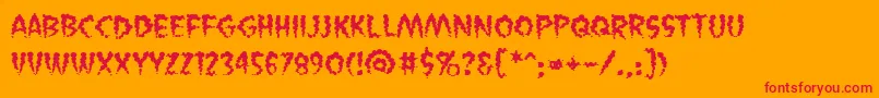 VaporizedBb Font – Red Fonts on Orange Background