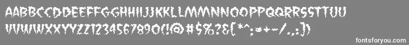 VaporizedBb Font – White Fonts on Gray Background