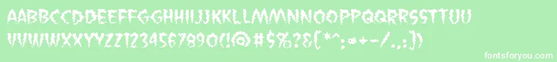VaporizedBb Font – White Fonts on Green Background