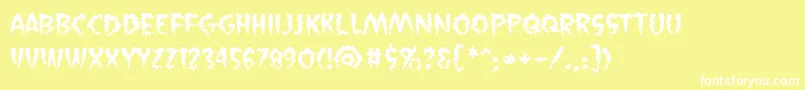 VaporizedBb Font – White Fonts on Yellow Background