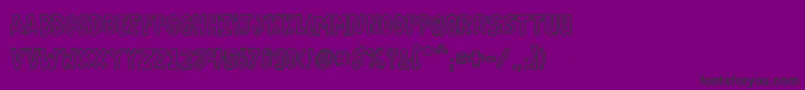 フォントVtcGaragesaleoutlined – 紫の背景に黒い文字