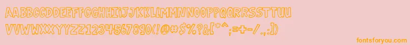 VtcGaragesaleoutlined Font – Orange Fonts on Pink Background