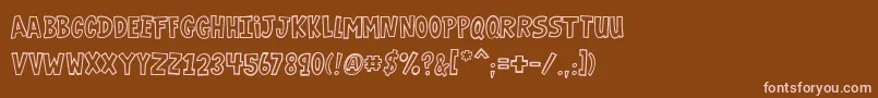 VtcGaragesaleoutlined Font – Pink Fonts on Brown Background