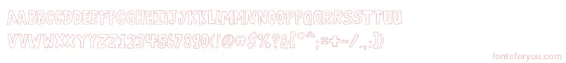 VtcGaragesaleoutlined Font – Pink Fonts on White Background