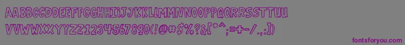 VtcGaragesaleoutlined Font – Purple Fonts on Gray Background