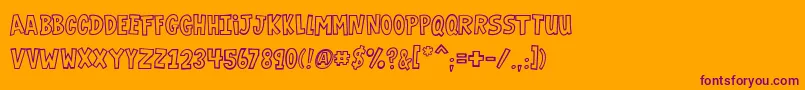 VtcGaragesaleoutlined Font – Purple Fonts on Orange Background