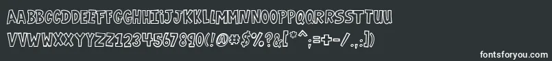 Шрифт VtcGaragesaleoutlined – белые шрифты на чёрном фоне
