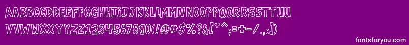 VtcGaragesaleoutlined Font – White Fonts on Purple Background