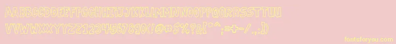 VtcGaragesaleoutlined Font – Yellow Fonts on Pink Background