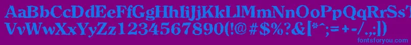 ClearfacerandomXboldRegular Font – Blue Fonts on Purple Background