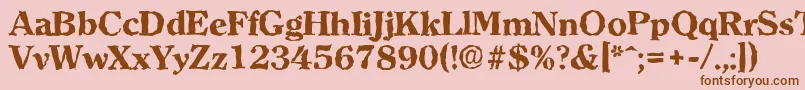 ClearfacerandomXboldRegular Font – Brown Fonts on Pink Background