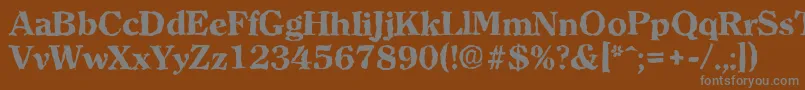 フォントClearfacerandomXboldRegular – 茶色の背景に灰色の文字