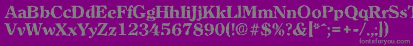 フォントClearfacerandomXboldRegular – 紫の背景に灰色の文字