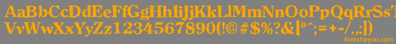 ClearfacerandomXboldRegular Font – Orange Fonts on Gray Background