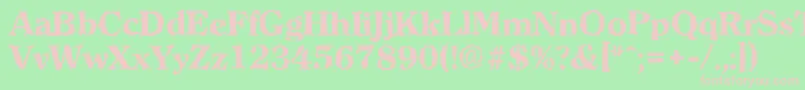 ClearfacerandomXboldRegular Font – Pink Fonts on Green Background